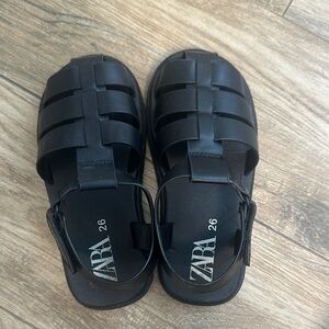 Zara Black fisherman Sandals kids
